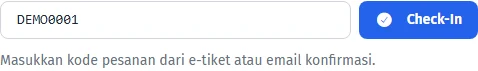 Masukkan kode pesanan melalui tab Ketik Kode